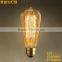 Antique tungsten filament Edison light Clear Bulb 220V ST64