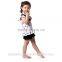 2016 bahy girls pink arrows bib tank top with ruffle shorts,4th of july boutique outfit