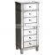 mirrored surface wooden Lingerie Chest of 7 drawers