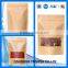 Cheap custom design plastic Kraft Bag stand up zipper bag