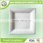 Disposable party 6 inch paper square plates with sugarcane
