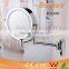 8.5 Inch Round Foldable Makeup Mirror AC Power Wall Mirror With Led Light
