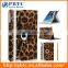 Women Fashion 2016 Rotating Gray Leopard Print PU Tablet Back Cover