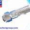 Flexible Metal Hose with Metric Female Thread, 24 degree Cone, O-ring