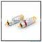 Audio Gade RCA Plug 24K Gold Pure Copper Screw-on Design Wire Solder Male Connector