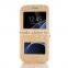 Sleep Wake Up Function double Window View leather Flip Case for Samsung S7 Plus Free flip answer