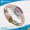 New times japan movt pink leather strap beautiful ladies watch