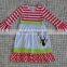 New design long sleeve red top stripes pants fall winter wholesale baby girls christmas boutique outfits