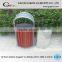 Tilting Forward Wood Park Dustbin Wooden Street Dustbin