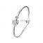 Popular Trendy Women Crystal Lucky Clover Bangle Bracelets Jewelry Party Gift