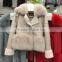 Genuine Leather And Double Face Rabbit Fur Lining Coat/Warm Fox Fur with Genuine Leather Fur Coat