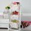 Cheap eco-frendly white non-toxic home wood flower stand racks