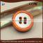 Natural mop shell button with coated round rid