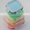 L size Square shaped non-stick silicone food storage container/collapsible silicone container