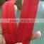 5# plastic zipper red tape close end slider with puller