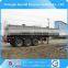 Tri-axle low bed fuel tank truck semi trailer for chemical liquid