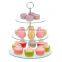 3 Tiers round clear Glass Cake Plate Stand