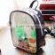 2016 New College Bacpack Clear Backpack PVC Material Contast Color