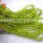 Natural Faceted Green Peridot Roundel Beads