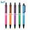 Colorful retractable ball point pen with black clip,plastic ball pen