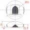 92MM Glass Led Optical Lens for 30w-80w cob street light lens 160*60*20 degree