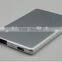 aluminium supper thin usb credit card external mobile charger 2200mah