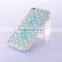 Free sample weave pattern finish slim transparent TPU cell phone case cover for Apple iphone 6 with stand function