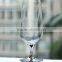 Glassware supply fashion innovative funny beer glass cheap handmade lead free clear crystal beer glass gold rim drinking gold