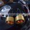2x black Amber Metal ALUMINUM Mini Bullet Turn Signals Blinkers for BOBBER Cruiser Chopper Custom harley
