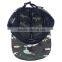 Custom Embroidered Patch Flat Brim Army Running Cap With Two Metal Eyelets