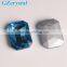 Colourful rectangle crystal stone mobile cover, machine cut crystal clear glass stones