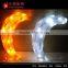 half moon glass wall neon light for christmas home decoration