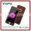 Factory direct wholesale Full coverage Front and back cover with Tempered film wood phone case for iphone 6 6s plus