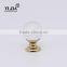 1 inch gold-plated brass base clear crystal handle