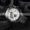 CURREN Black Steel Analog Date Display White Dial Quartz Sport Cool Mens Casual Watch