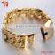 MENS 9" GOLD 316L STAINLESS STEEL 20MM CUBAN CURB LINK CHAIN BRACELET