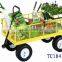 four-wheel garden cart trlloey with drop down sides and pneumatic tyres Model TC1840
