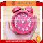 Korean style candy colors 3D digital clock retro heart shaped alarm clock