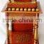 Hand Painted Copper Finish Mini Wooden Temple With Drawer