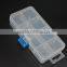 PP Plastic 8 compartments Transparent Adjustable Electronic Components Storage Box Beads Box
