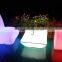L shape led luminous outdoor garden chair and beach furniture