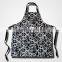 Apron Factory Supplier Kitchen Black Custom Design Printed 100 Cotton Canvas BBQ Apron