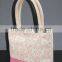 2017 best canvas printed tote bag with padded rope handle