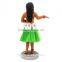 Handmade Dancing Hula Girl,Resin Bobblehead Doll For Car Dashboard Decoration