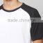 Blank Black Plain Baseball Jersey, 100% Cotton Short Sleeve Raglan Baseball T Shirt For Men