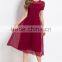 Young lady summer Europe fashion jacquard pleated dress