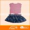 Children Wear Striped Cotton Baby Girl Dress