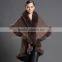 CX-B-P-17C Fur Decora Fashion Italian Cashmere Pashmina Shawl With Fur