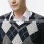Intarsia Knitting Cashmere Sweater Design for Man