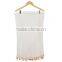 Circular Plain Solid White Print Round Beach Wrap beach towel